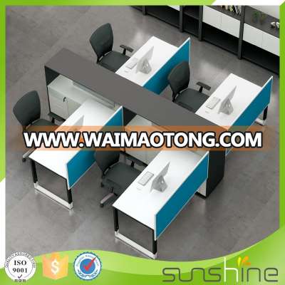 Sunshine Office Furniture 4 Seats Screen Metal Frame Modular Workstation XFS-M3030A